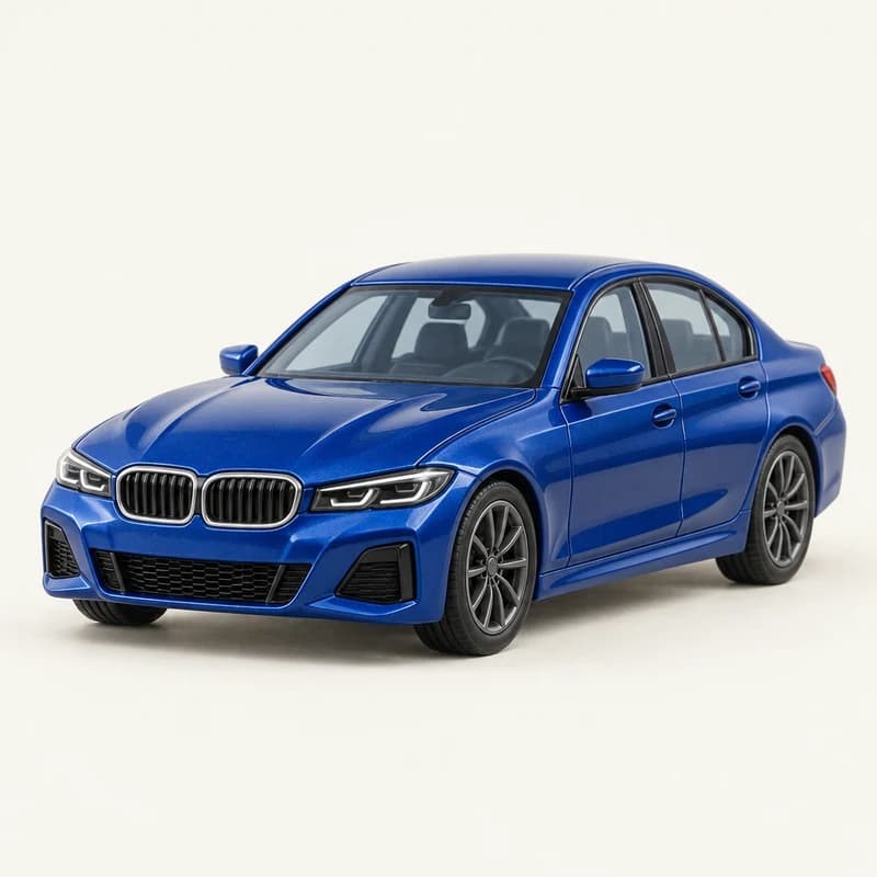 BMW 3시리즈에서 모티브를 얻은 미니어처 일러스트